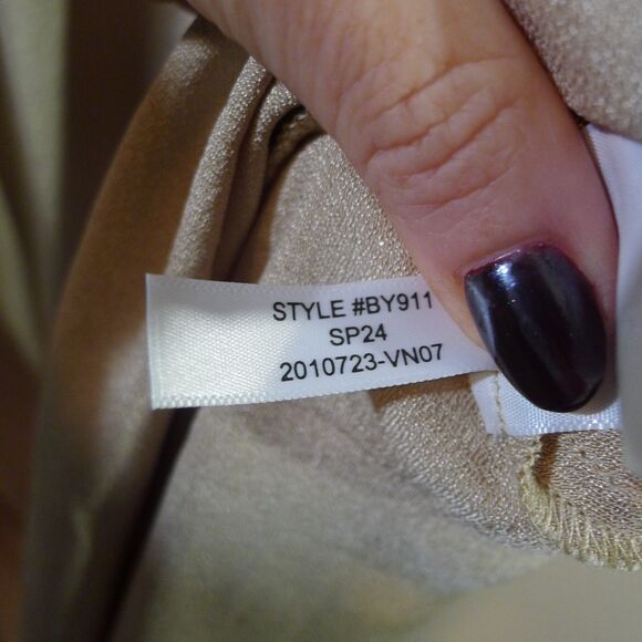 J. Crew Metallic High Neck Slip Dress In Luster Crepe Spring 2024 - Gold 18 - Picture 12 of 12